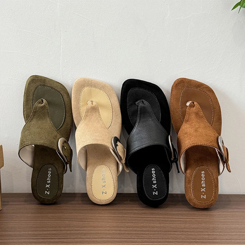 Women Summer New Flip Flops Flats Sandals Clip Toe Slippers Casual Shoes Woman 2026 Trend Beach Comfort Shoes Sport Slides Mujer