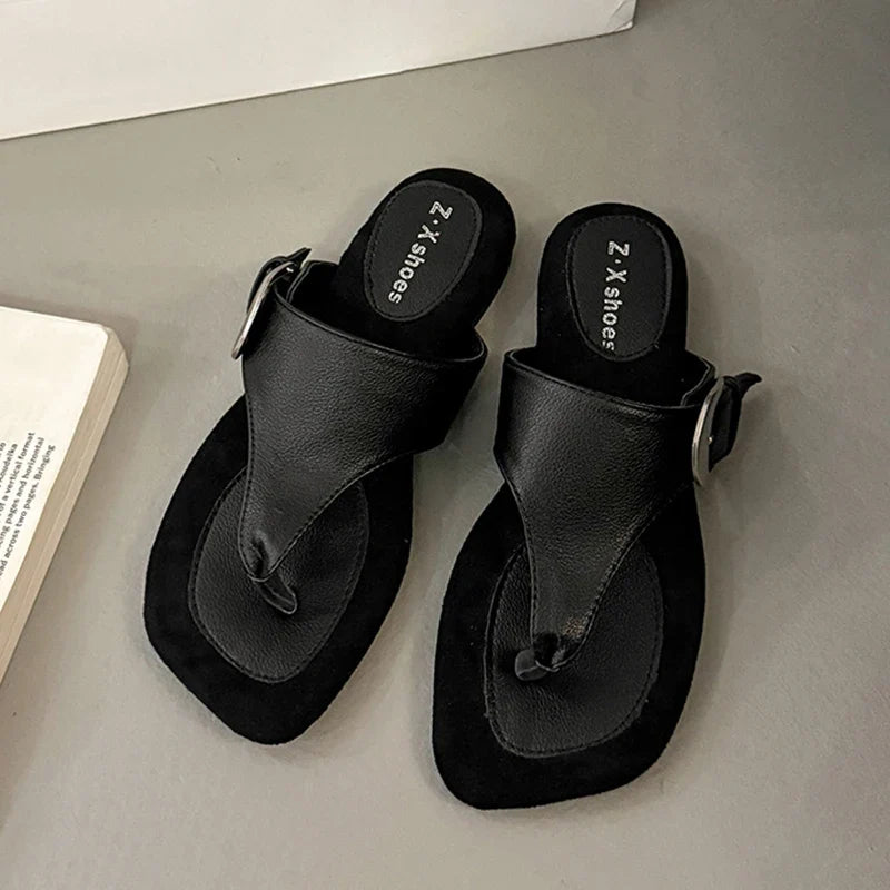 Women Summer New Flip Flops Flats Sandals Clip Toe Slippers Casual Shoes Woman 2026 Trend Beach Comfort Shoes Sport Slides Mujer