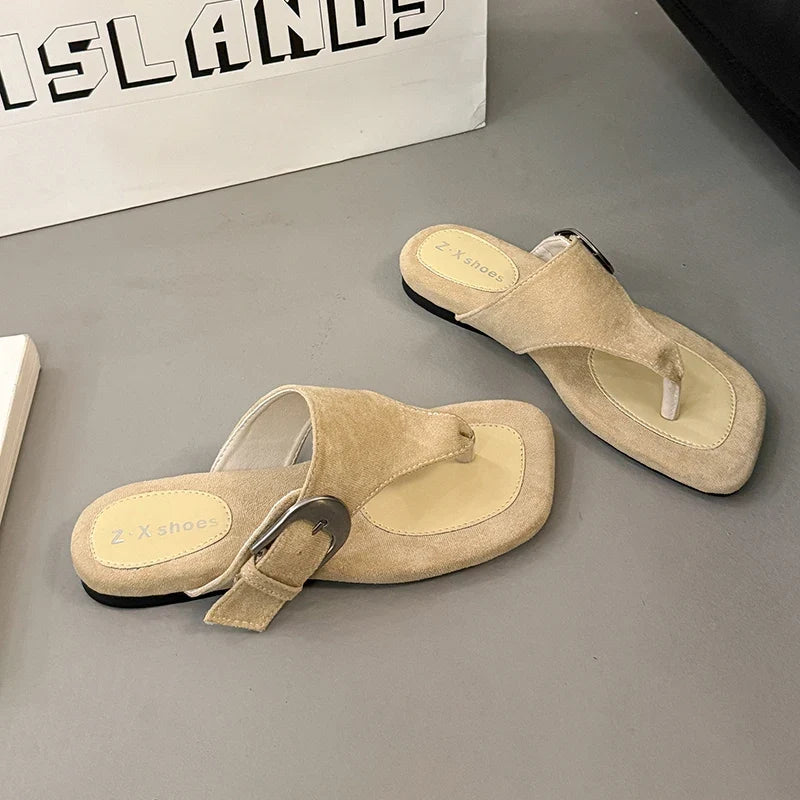 Women Summer New Flip Flops Flats Sandals Clip Toe Slippers Casual Shoes Woman 2026 Trend Beach Comfort Shoes Sport Slides Mujer