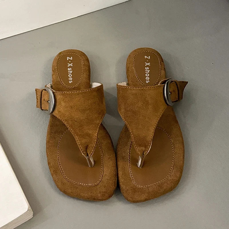 Women Summer New Flip Flops Flats Sandals Clip Toe Slippers Casual Shoes Woman 2026 Trend Beach Comfort Shoes Sport Slides Mujer