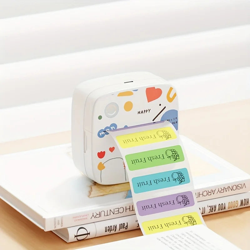 MINI Print Portable Thermal Printer Photo Pocket Thermal Label Printer 58mm Printing Wireless Bluetooth Cartoons Android And IOS